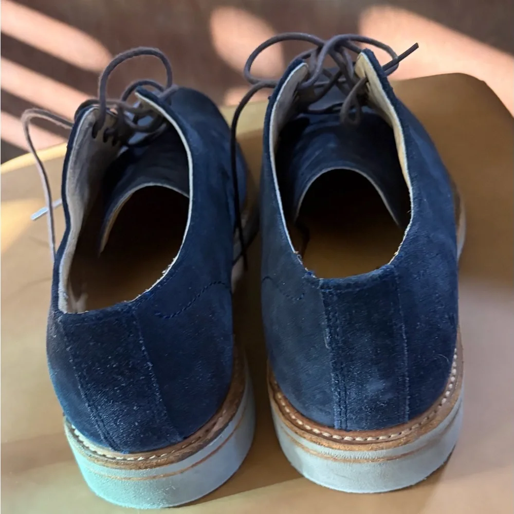 FRYE BLUE SUEDE OXFORDS Size MEN 11D - Picture 4 of 9